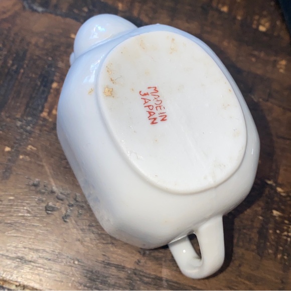 JAPAN Toy Tiny Play Tea Set Doll House China Dishes 8 pc Cups Plates VTG TEAPOT - Picture 12 of 15